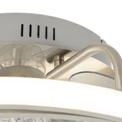 Plafondventilator staal 46.5cm incl. LED met afstandsbediening - Kees