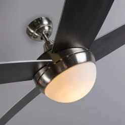 Plafondventilator staal 132cm met afstandsbediening - Cool