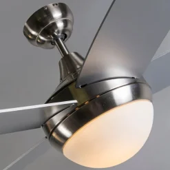 Plafondventilator staal 132cm met afstandsbediening - Cool