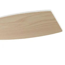 Plafondventilator voor buiten wit met hout print 91.3cm incl. LED dimbaar met afstandsbediening IP44 - Toledo