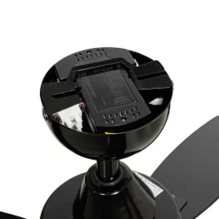 Plafondventilator voor buiten zwart 91.3cm incl. LED dimbaar met afstandsbediening IP44 - Toledo