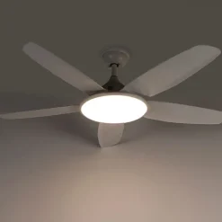 Plafondventilator wit 130cm incl. LED dimbaar met afstandsbediening - Vifte