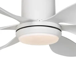 Plafondventilator wit 137cm incl. LED dimbaar met afstandsbediening - Tak