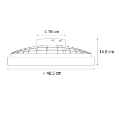 Plafondventilator wit 48.5cm incl. LED dimbaar RGB met afstandsbediening - Clemo