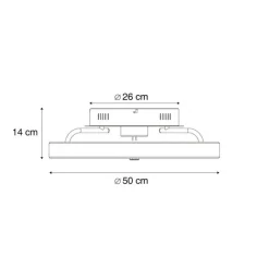 Plafondventilator wit 50cm incl. LED dimbaar met afstandsbediening - Maddy