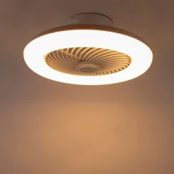 Plafondventilator wit 55.5cm incl. LED dimbaar met afstandsbediening - Clima