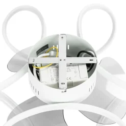 Plafondventilator wit 55cm incl. LED dimbaar met afstandsbediening - Mandy