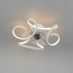 Plafondventilator wit 55cm incl. LED dimbaar met afstandsbediening - Mandy