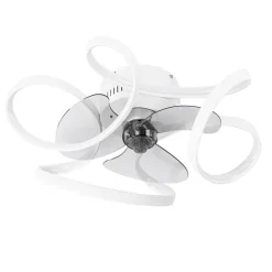 Plafondventilator wit 55cm incl. LED dimbaar met afstandsbediening - Mandy