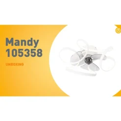 Plafondventilator wit 55cm incl. LED dimbaar met afstandsbediening - Mandy