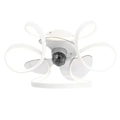 Plafondventilator wit 55cm incl. LED dimbaar met afstandsbediening - Mandy