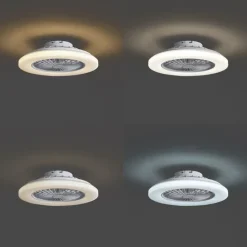 Plafondventilator wit 48.5cm incl. LED dimbaar in Kelvin met afstandsbediening - Clemo