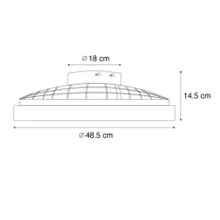 Plafondventilator wit 48.5cm incl. LED dimbaar in Kelvin met afstandsbediening - Clemo