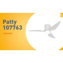 Plafondventilator wit 123cm incl. LED dimbaar met afstandsbediening - Patty