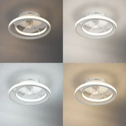 Plafondventilator wit 46.5cm incl. LED met afstandsbediening - Kees