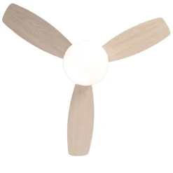 Plafondventilator wit met hout print 96cm met afstandsbediening - Rotar