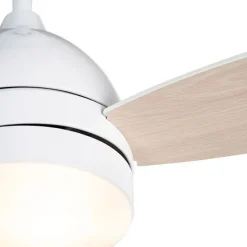 Plafondventilator wit met hout print 96cm met afstandsbediening - Rotar