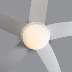 Plafondventilator wit met hout print 132cm met afstandsbediening - Cool