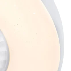 Plafondventilator wit met ster effect 60cm incl. LED dimbaar met afstandsbediening - Climo