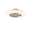 Plafondventilator zilver met ster effect 59cm incl. LED dimbaar met afstandsbediening - Clima