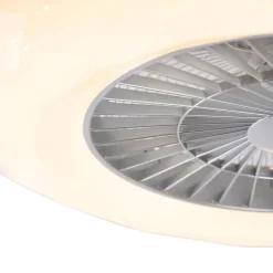 Plafondventilator zilver met ster effect 59cm incl. LED dimbaar met afstandsbediening - Clima