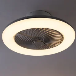 Plafondventilator zilver 55.5cm incl. LED dimbaar met afstandsbediening - Clima