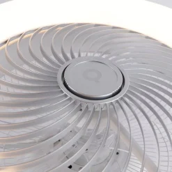 Plafondventilator zilver 55.5cm incl. LED dimbaar met afstandsbediening - Clima