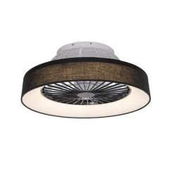 Plafondventilator zwart 47cm incl. LED dimbaar met afstandsbediening - Emily