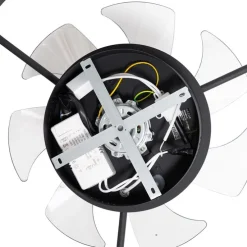 Plafondventilator zwart 70cm incl. LED dimbaar met afstandsbediening - Maddy