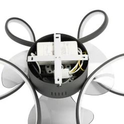 Plafondventilator zwart 55cm incl. LED dimbaar met afstandsbediening - Mandy