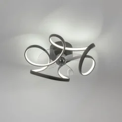 Plafondventilator zwart 55cm incl. LED dimbaar met afstandsbediening - Mandy