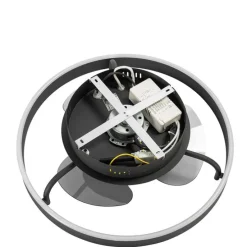 Plafondventilator zwart 50cm incl. LED dimbaar met afstandsbediening - Maddy