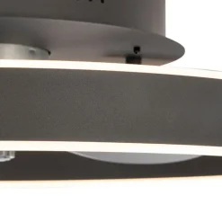 Plafondventilator zwart 50cm incl. LED dimbaar met afstandsbediening - Maddy