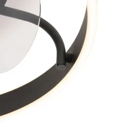 Plafondventilator zwart 50cm incl. LED dimbaar met afstandsbediening - Maddy