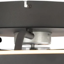 Plafondventilator zwart 50cm incl. LED dimbaar met afstandsbediening - Maddy