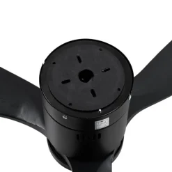 Plafondventilator zwart 132cm incl. LED dimbaar met afstandsbediening - Sofia