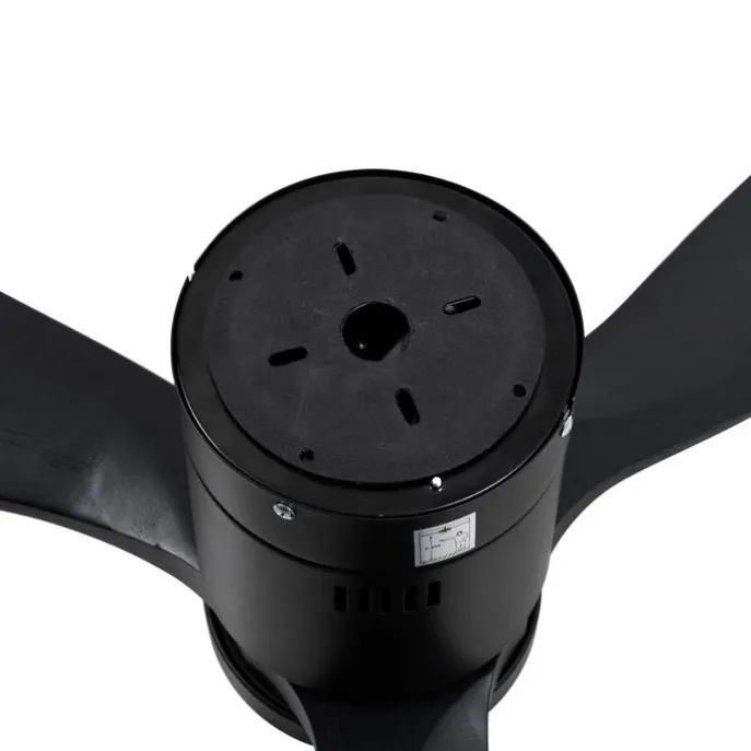 Plafondventilator zwart 132cm incl. LED dimbaar met afstandsbediening - Sofia