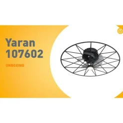 Plafondventilator zwart 62cm incl. LED dimbaar met afstandsbediening - Yaran