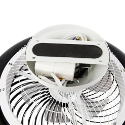 Plafondventilator zwart 55.5cm incl. LED dimbaar met afstandsbediening - Clima