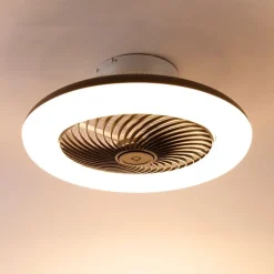 Plafondventilator zwart 55.5cm incl. LED dimbaar met afstandsbediening - Clima