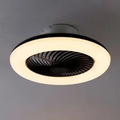 Plafondventilator zwart 55.5cm incl. LED dimbaar met afstandsbediening - Clima