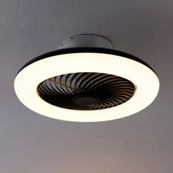 Plafondventilator zwart 55.5cm incl. LED dimbaar met afstandsbediening - Clima