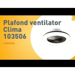 Plafondventilator zwart 55.5cm incl. LED dimbaar met afstandsbediening - Clima