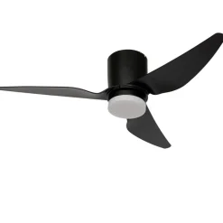 Plafondventilator zwart 123cm incl. LED dimbaar met afstandsbediening - Patty