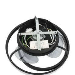 Plafondventilator zwart 46.5cm incl. LED met afstandsbediening - Kees