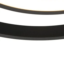 Plafondventilator zwart 46.5cm incl. LED met afstandsbediening - Kees