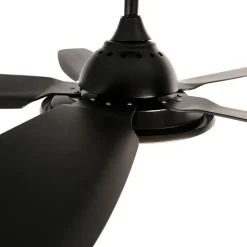 Plafondventilator zwart 130cm incl. LED dimbaar met afstandsbediening - Vifte