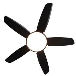 Plafondventilator zwart 130cm incl. LED dimbaar met afstandsbediening - Vifte