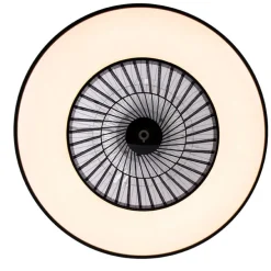 Plafondventilator zwart met ster effect 60cm incl. LED dimbaar met afstandsbediening - Climo