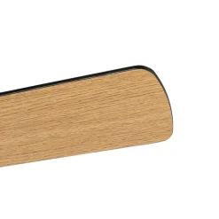 Plafondventilator zwart met hout print 107.5cm met trekschakelaar - Mistral Johanna